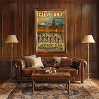 Cleveland Lakefront Glow Poster