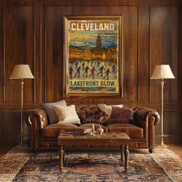Cleveland Lakefront Glow Poster
