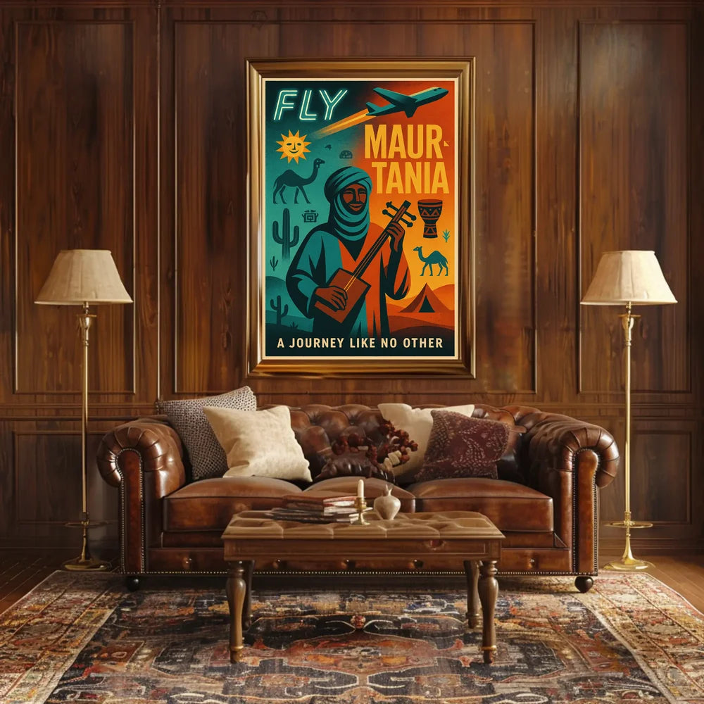 Mauritania Adventure Vintage Travel Poster PosterGoat