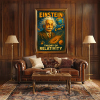 Einstein Relativity Vintage Science Student Poster