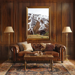 Majestic Mountain Landscape Photorealistic Poster Art
