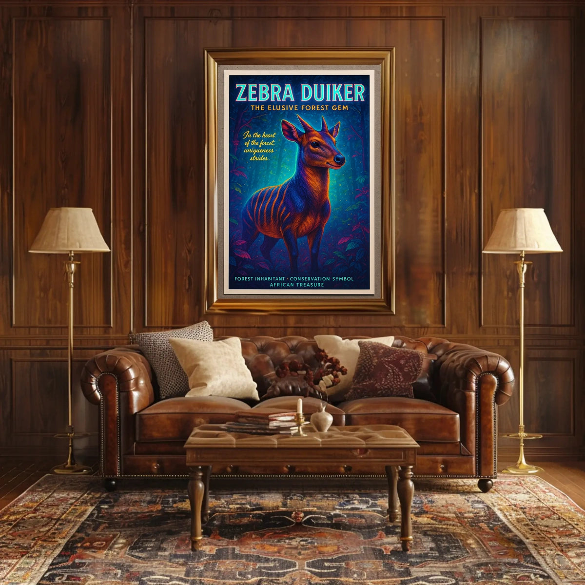 Zebra Duiker The Elusive Forest Gem Poster