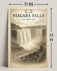 Niagara Falls New York 1850 Poster PosterGoat