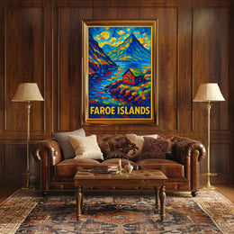 Faroe Islands Mosaic Art Poster