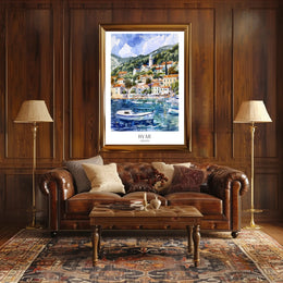 Picturesque Hvar Island Coastal Scene Travel Poster PosterGoat