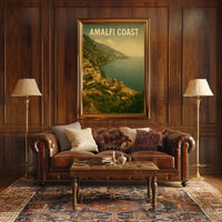 Amalfi Coast Vintage Travel Vintage Poster