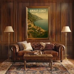 Amalfi Coast Vintage Travel Vintage Poster