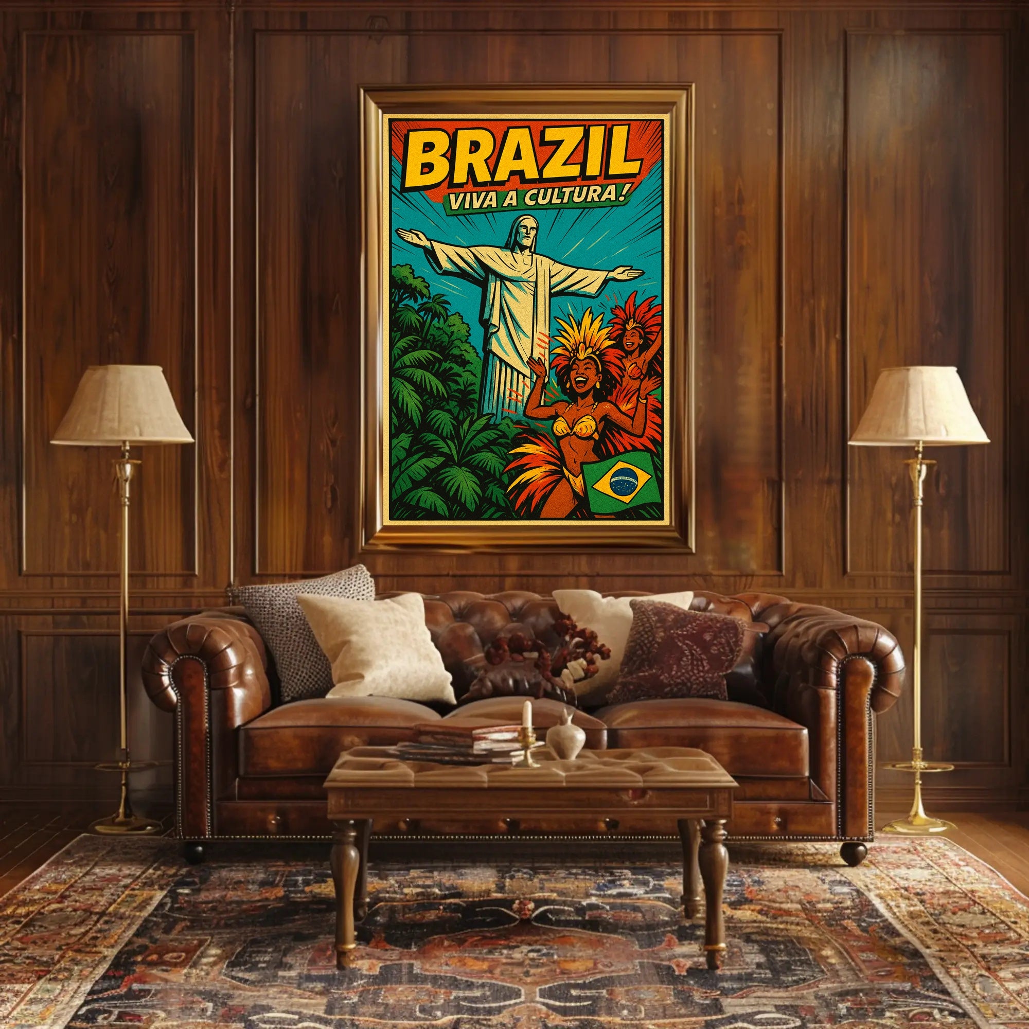 Brazilian Carnival Vibrance Vintage Cultural or Heritage Poster