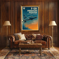 F-5B Freedom Fighter Jet Military Recruitment Poster