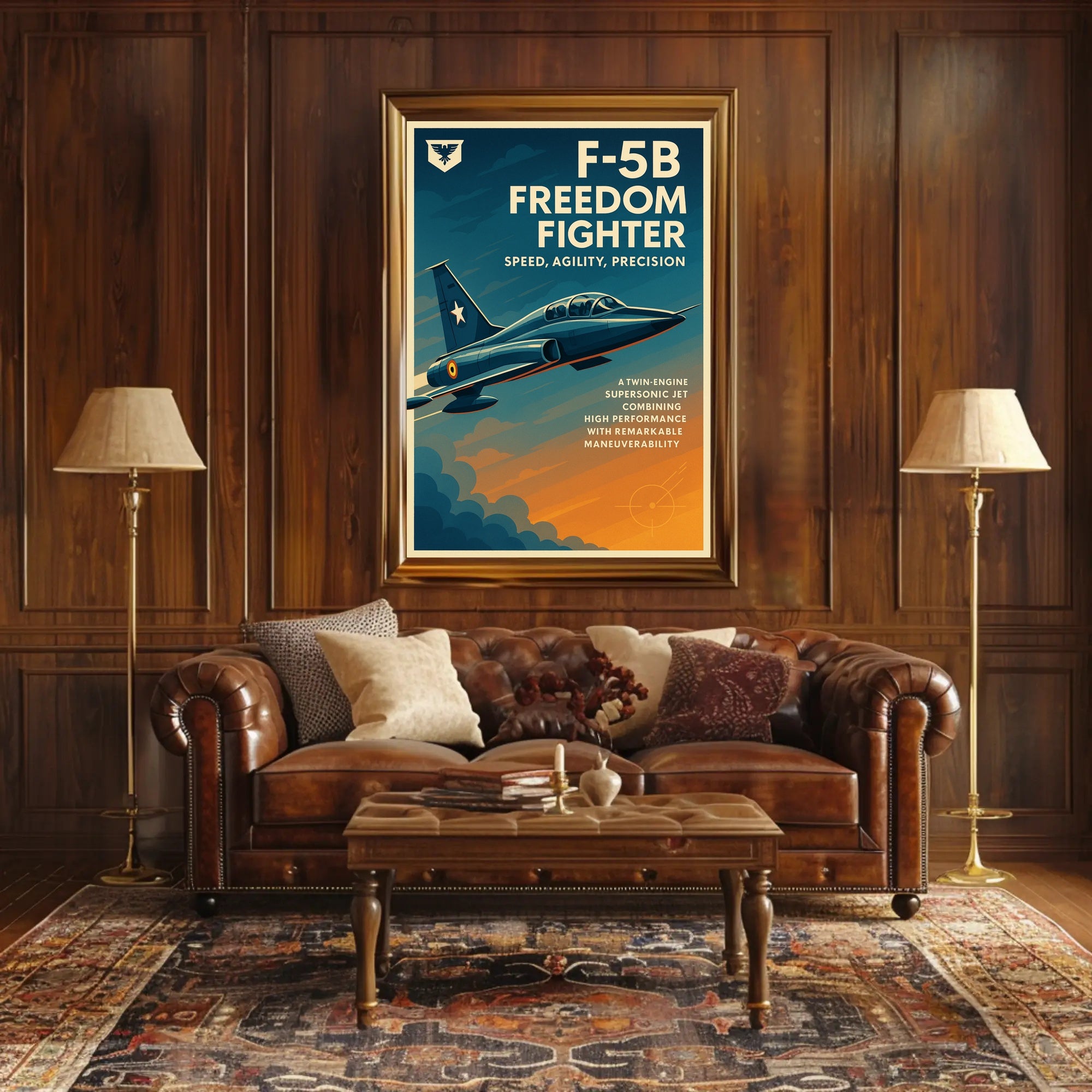 F-5B Freedom Fighter Jet Military Recruitment Poster