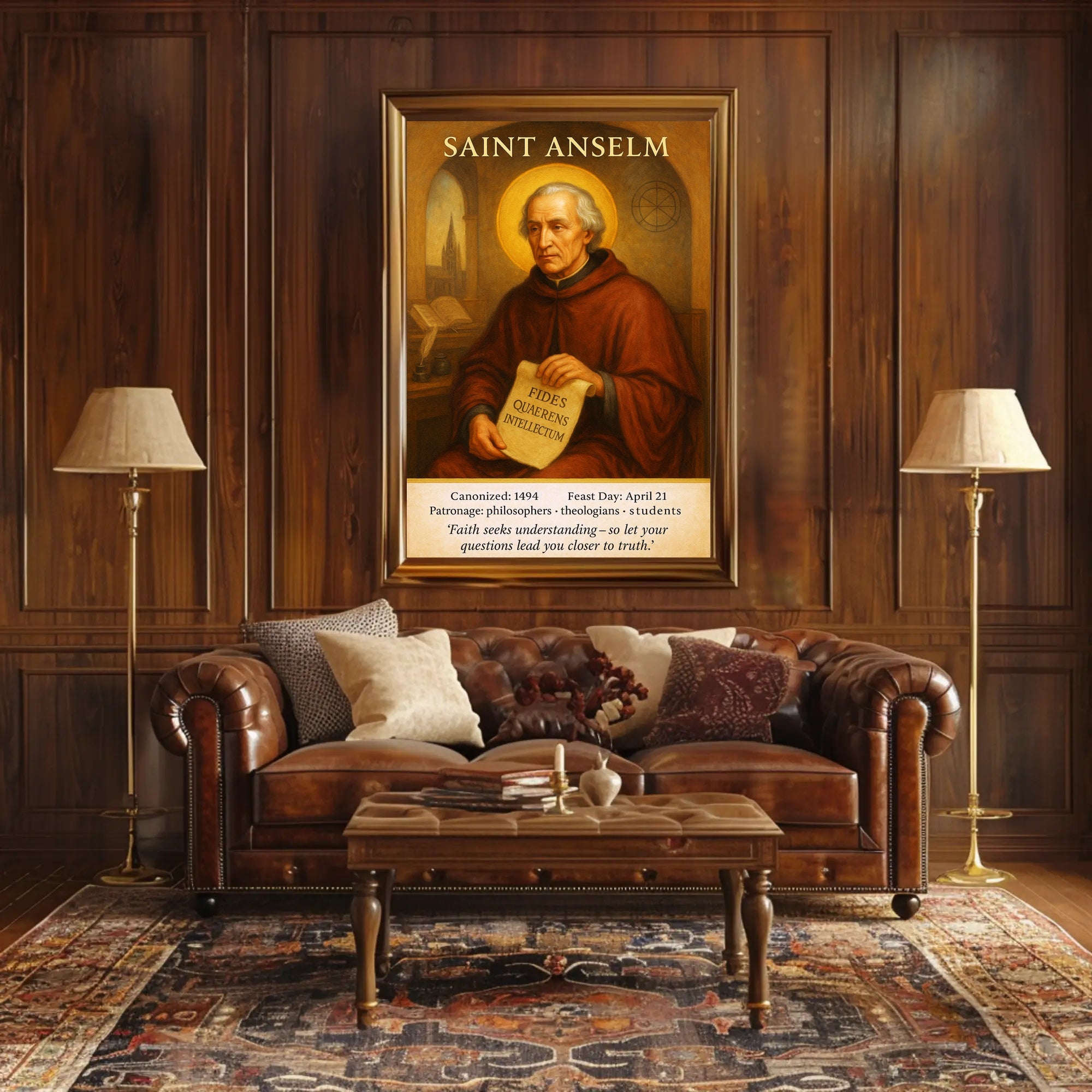 Saint Anselm Patron of Philosophers and Theologians Poster PosterGoat