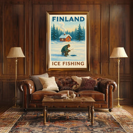 Finland Ice Fishing Adventure Poster
