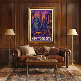 New York City Poster Vibrant Urban Art For Home Decor