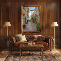 San Marino Old Town Stone Streets View Scenic Poster