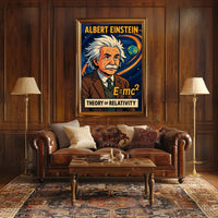 Einstein Relativity Vintage Science Art Captivating Intellectual Decor Timeless Knowledge Poster
