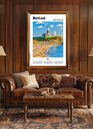 Montauk Lighthouse Landmark Travel Poster