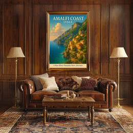 Amalfi Coast Italy Travel Destination Poster