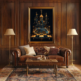 Mystical Chess Kingdom Poster