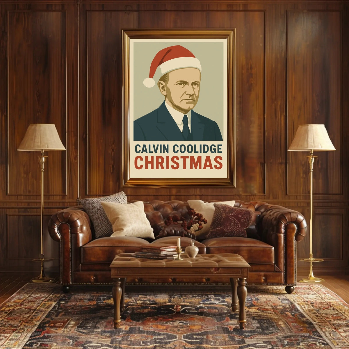 Calvin Coolidge Christmas Poster