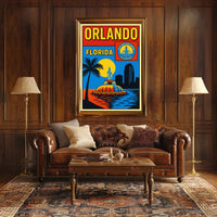 Orlando, Florida Vibrant Cityscape Poster PosterGoat