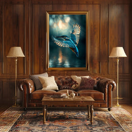 Kingfisher Elegance Photorealistic Animal Poster PosterGoat