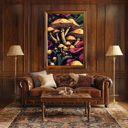 Enchanted Forest Mushroom Wall Art Print