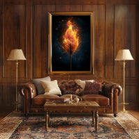 Ignite Your Space: Surreal Fire Art Poster