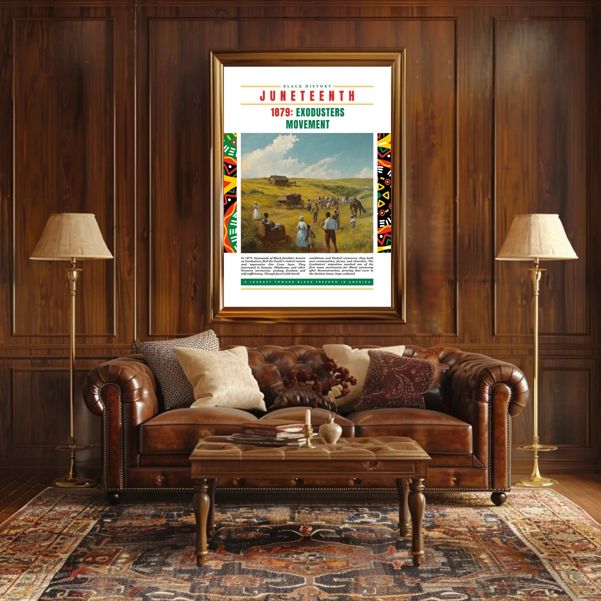 Juneteenth Exodusters Migration Commemoration Cultural or Heritage Poster