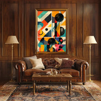 Vibrant Geometric Art Print Abstract or Artistic Poster