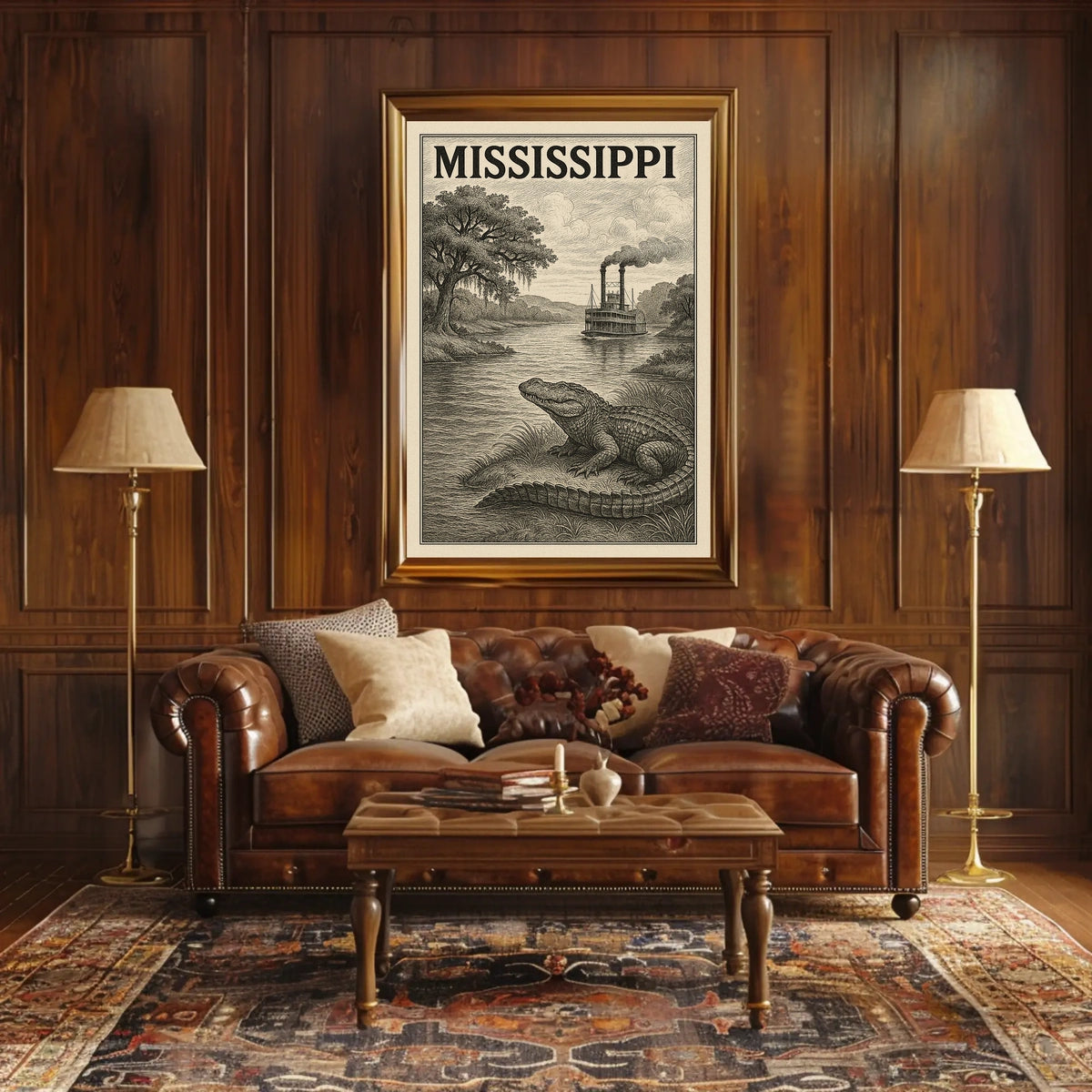 Mississippi River Scene Poster