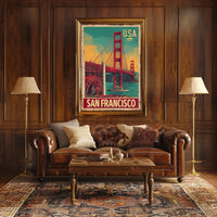 San Francisco Vintage Travel Poster