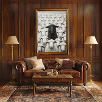 Black Sheep Poster Vintage Farm Animal Wall Art
