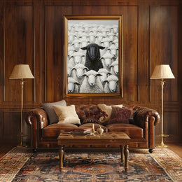 Black Sheep Poster Vintage Farm Animal Wall Art