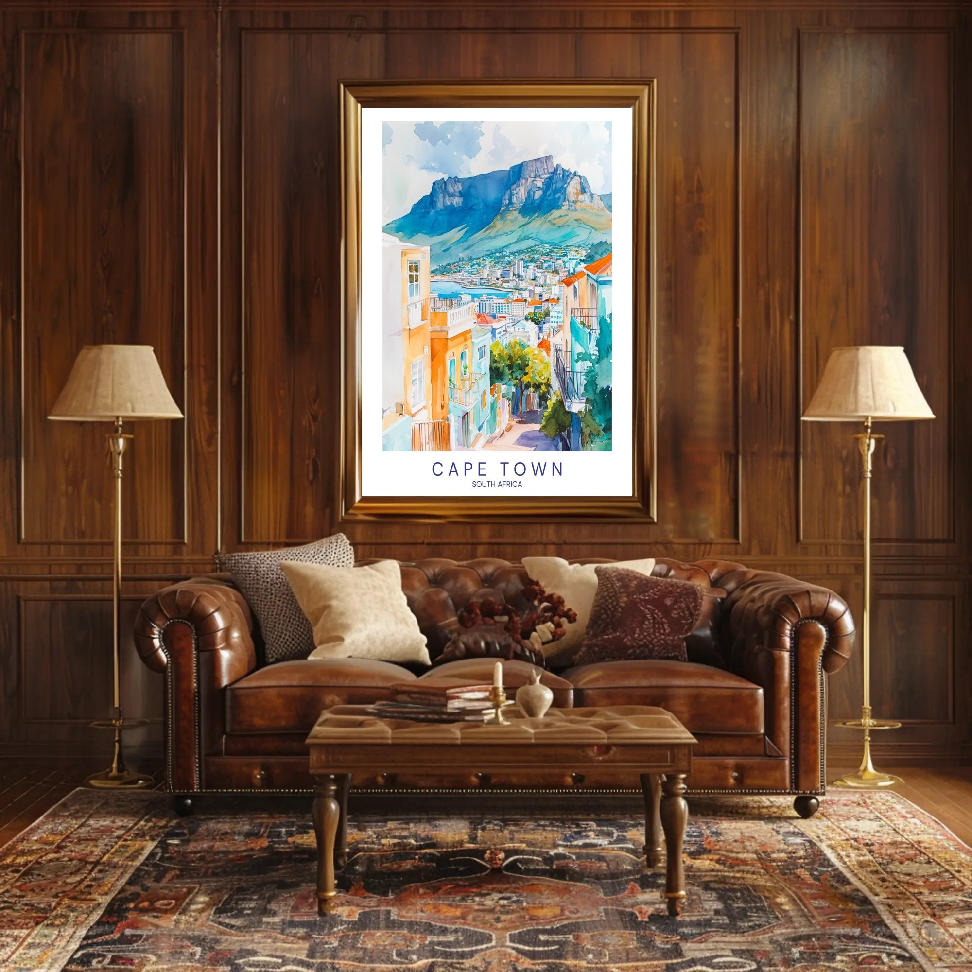 Scenic View of Cape Town Poster PosterGoat