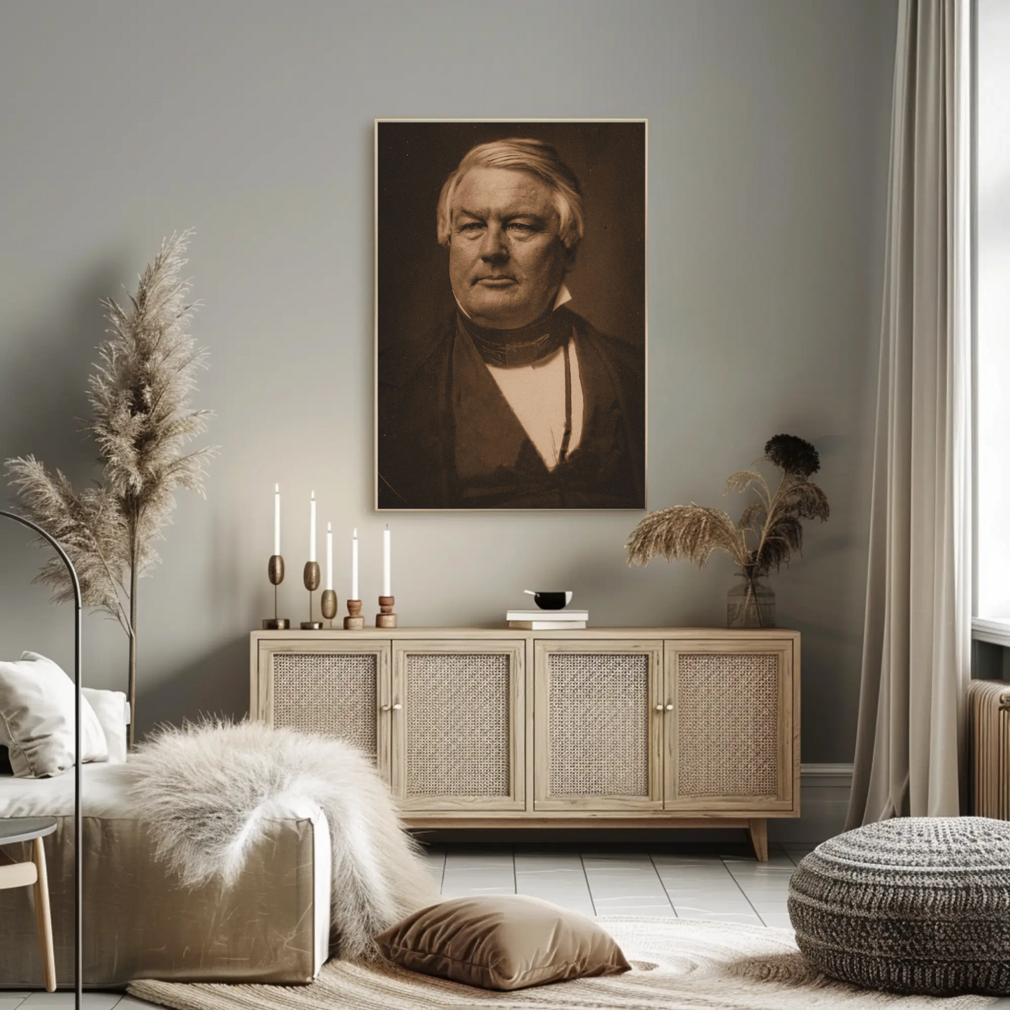 Millard Fillmore 13th President Sepia Photo