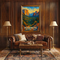 Yosemite National Park Poster Wall Art Print 18x24 Inches