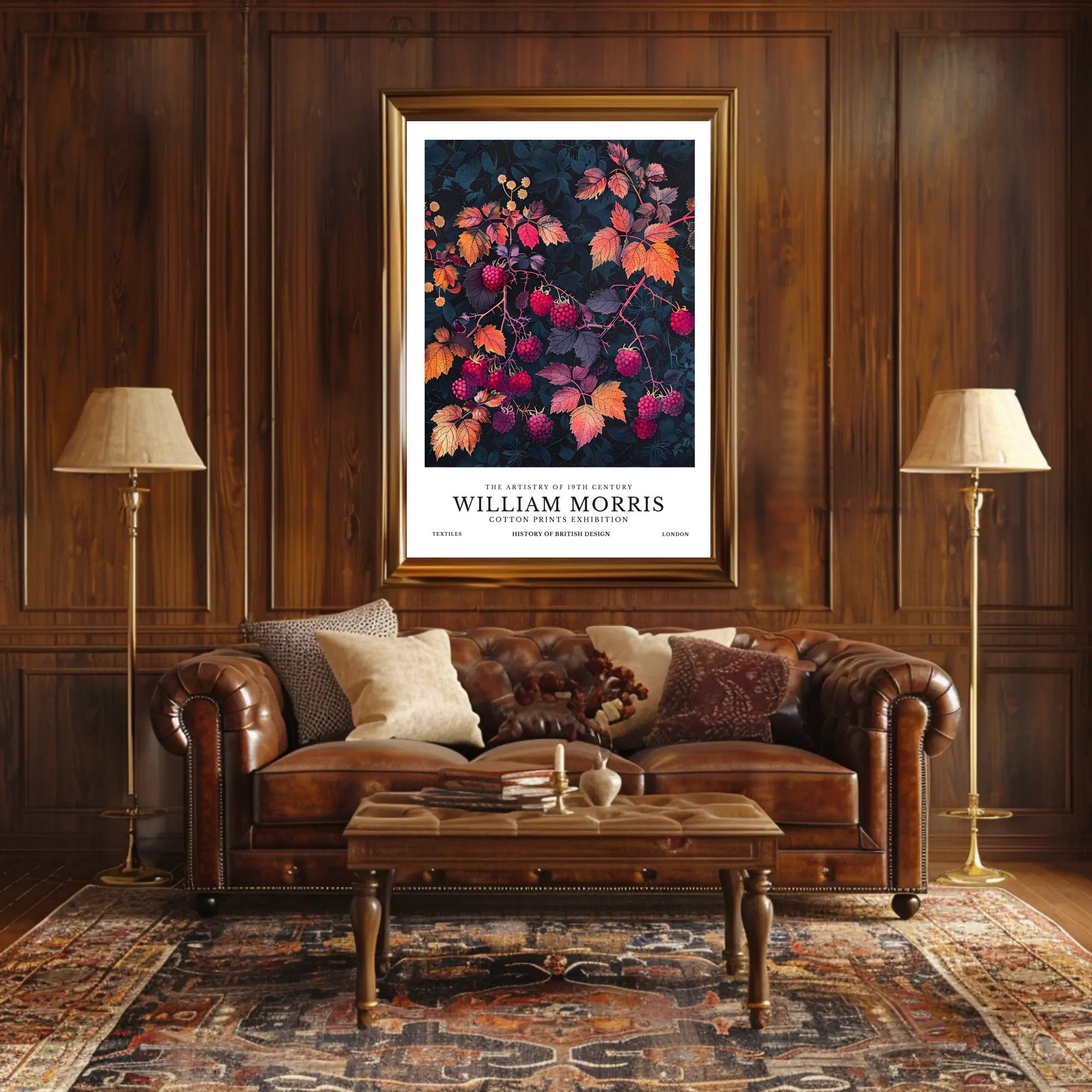 William Morris Cotton Prints Exhibition Poster