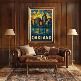 Oakland Skyline Mosaic Poster