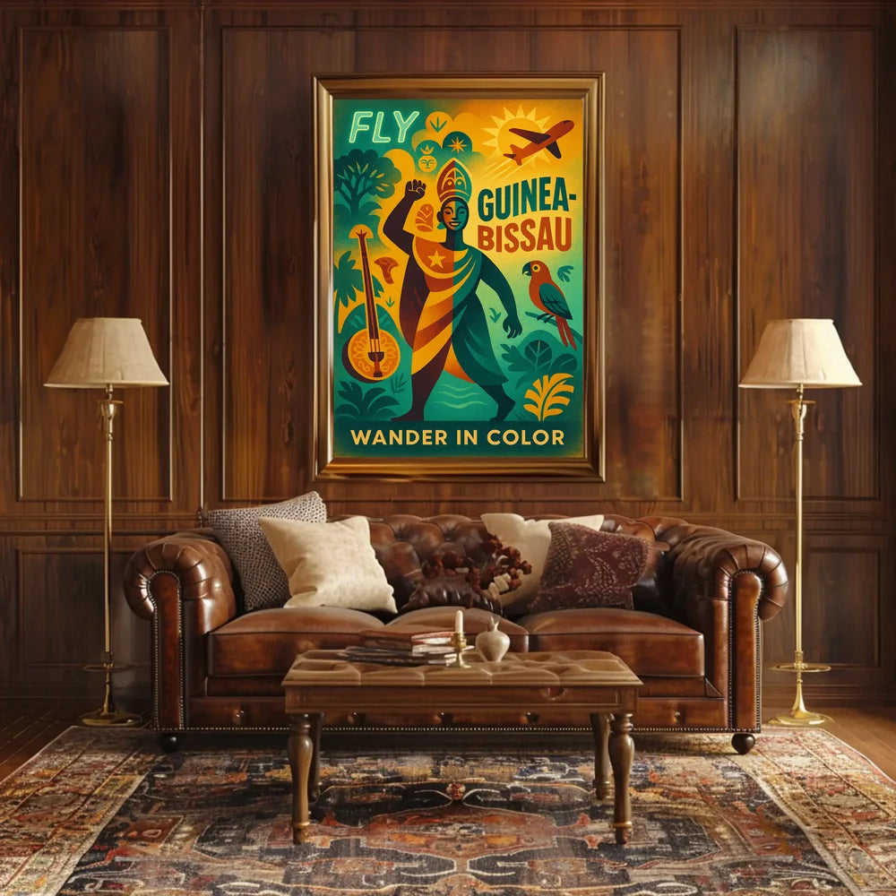 Guinea-Bissau Cultural Pride Retro Travel Poster PosterGoat