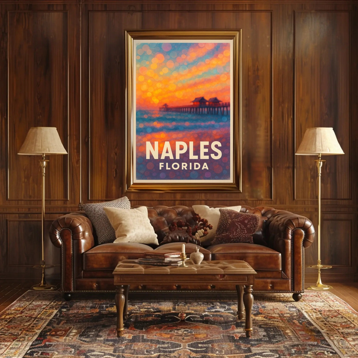 Naples Florida Sunset Poster Wall Art For Beach Lovers