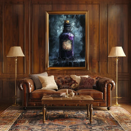 Mysterious Bottle Dark Fantasy Poster