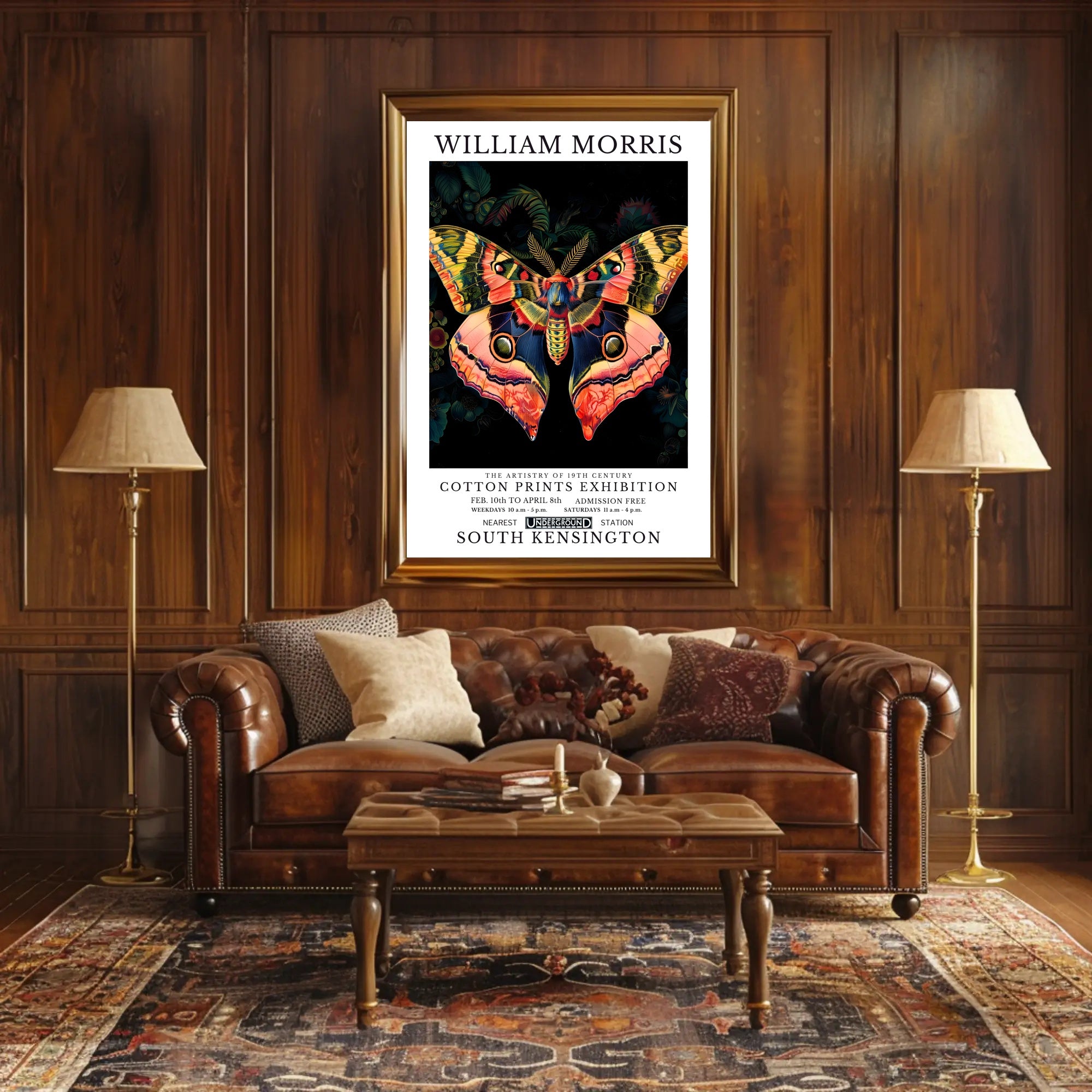 19th-Century William Morris Exhibition Arts and Crafts Poster