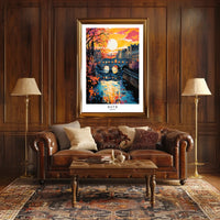 Bath, England A Sunset View Poster