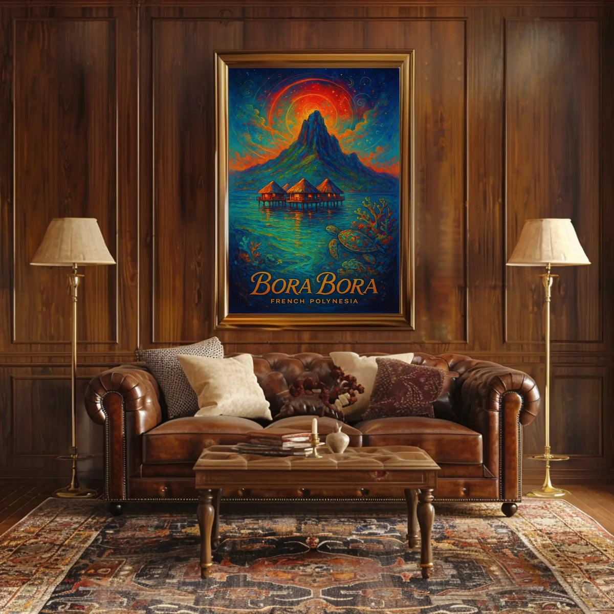 Bora Bora Dreamscape: Vibrant Tropical Paradise Poster