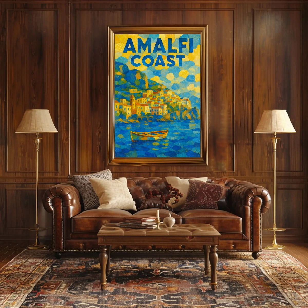 Amalfi Coast Dreamscape Poster Wall Art 18X24 Print