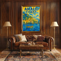 Amalfi Coast Dreamscape Poster Wall Art 18X24 Print