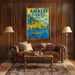 Amalfi Coast Dreamscape Poster Wall Art 18X24 Print
