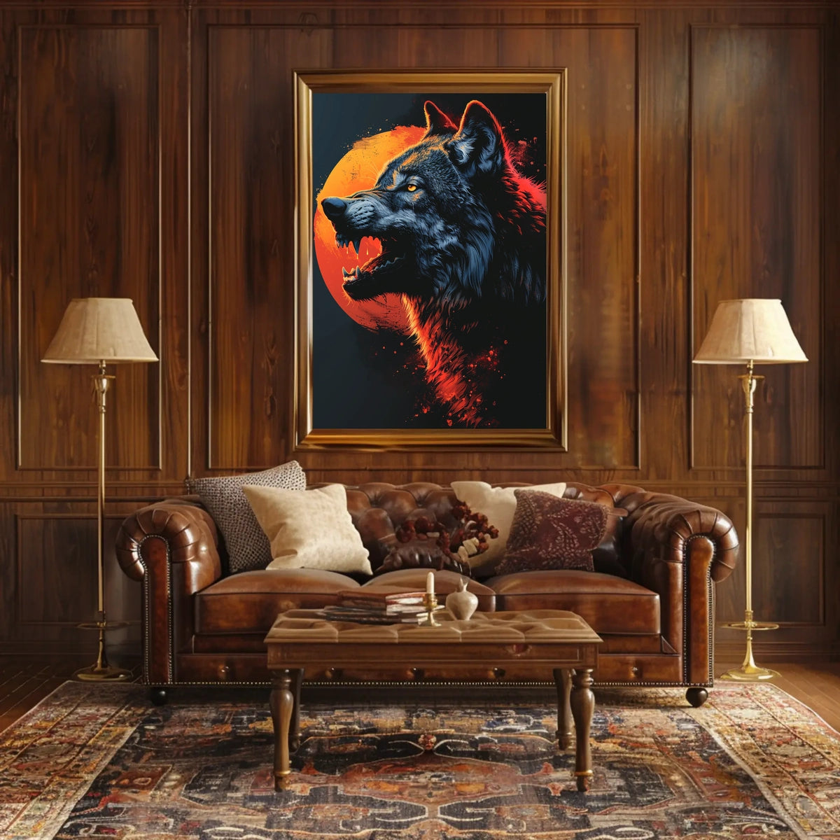 Wolf Under The Blood Moon Poster