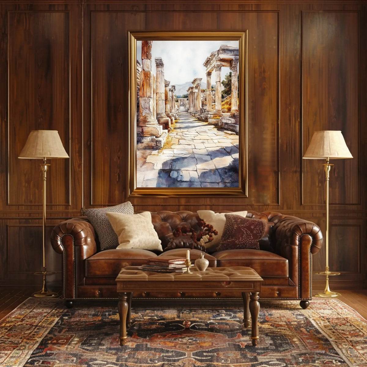 Turkey Ephesus Ancient Ruins Scenic Corridor Poster