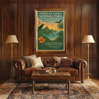 National Park of American Samoa Vibrant Landscape Poster